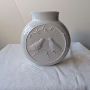 Highbank Porcelain Lochgilphead Scotland Woodlands Dawn Birds Vase